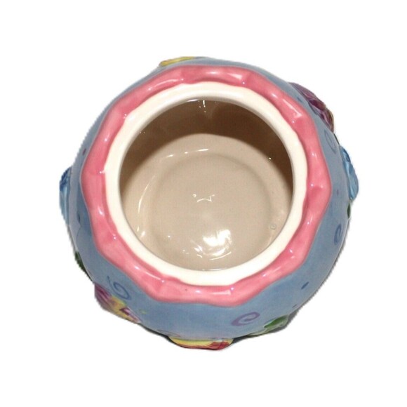 Davids Cookie Jar Ceramic Pastel Blue Large Easter Egg 12" Holiday - Picture 7 of 11